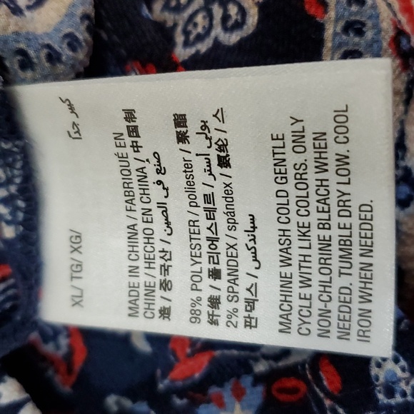 Style & Co. Womens Off-The-Shoulder Printed Dress Navy Floral XL NWT - Picture 9 of 9